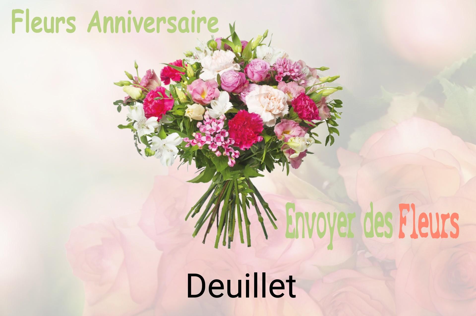 Bouquet de fleurs d’anniversaire livré à Deuillet