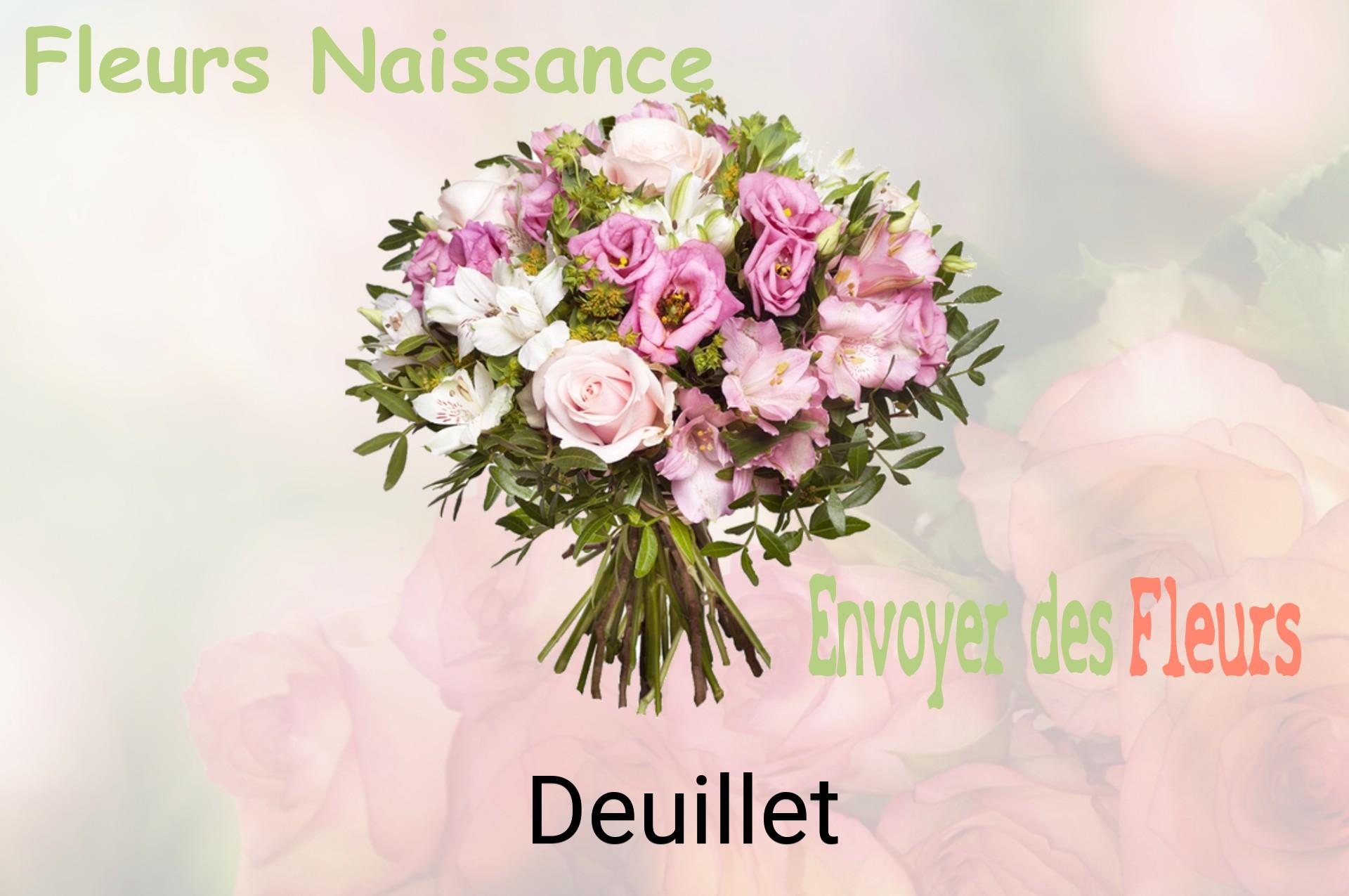 Bouquet de fleurs de naissance livré à Deuillet